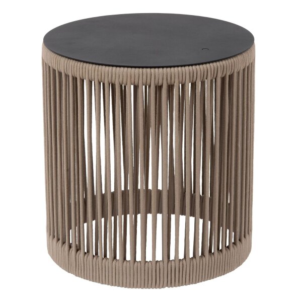 LED Akku Stehleuchte Taupe 3000 K IP44 Hocker Tisch