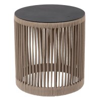 LED Akku Stehleuchte Taupe 3000 K IP44 Hocker Tisch