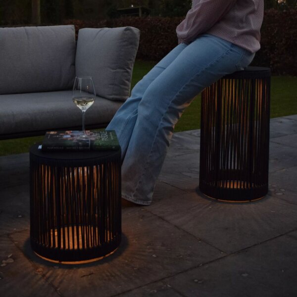 LED Akku Stehleuchte 3000 K IP44 61,5 cm Hocker Tisch