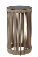 LED Akku Stehlampe Taupe 6h 3000 K IP44 Hocker Tisch