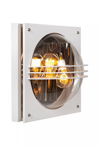 Wandlampe außen Weiß IP44 E27 2-flammig Haustür Garten
