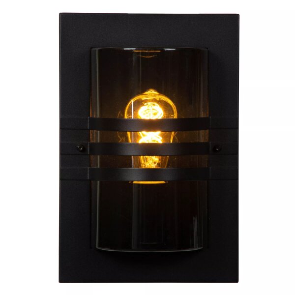 Wandlampe außen Schwarz IP44 E27 H:33 cm Haustür Garten