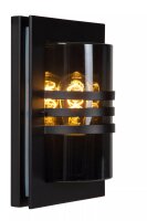 Wandlampe außen Schwarz IP44 E27 H:33 cm...