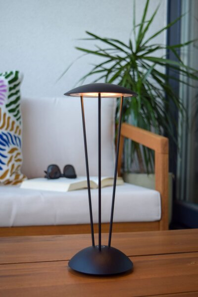 LED Akku Tischlampe Ladestation IP54 2 W dimmbar