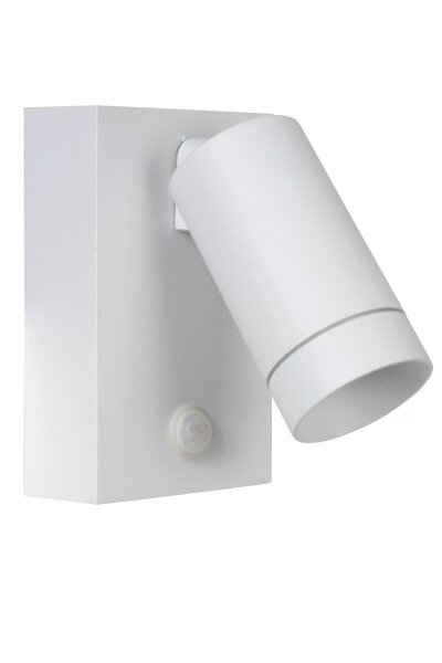 Wandspot Bewegungsmelder flexibel Weiß GU10 H:15 cm
