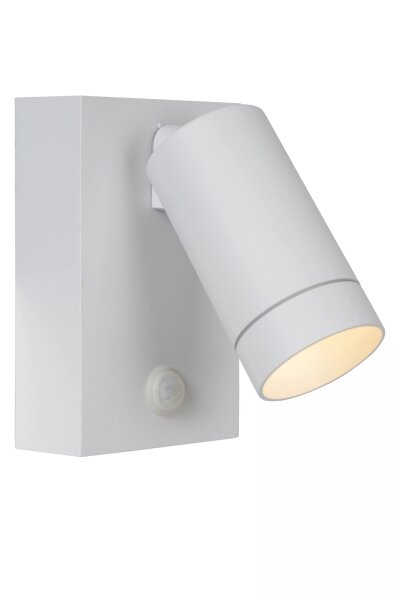 Wandspot Bewegungsmelder flexibel Weiß GU10 H:15 cm
