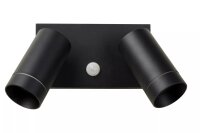 Wandspot Bewegungsmelder flexibel Schwarz GU10 B:18 cm