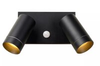 Wandspot Bewegungsmelder flexibel Schwarz GU10 B:18 cm