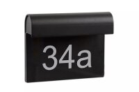 LED Wandlampe Hausnummer Aluminium Schwarz IP54 3000 K