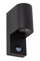 Wandleuchte Bewegungsmelder Aluminium Schwarz IP65 GU10