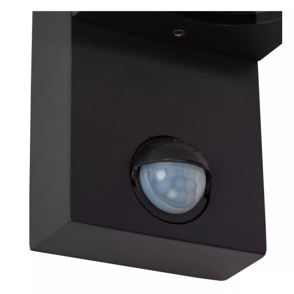 Wandlampe Bewegungsmelder Aluminium H:17 cm IP65 GU10