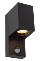 Wandlampe Bewegungsmelder Aluminium H:17 cm IP65 GU10