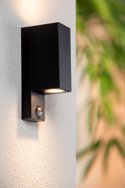 Wandlampe Up Down Sensor Aluminium B:7 cm IP65 GU10