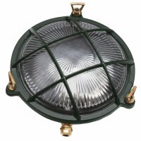 Au&szlig;enlampe Wand Messing Glas E27 IP64 rund D: 21 cm