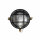 Wandlampe au&szlig;en Messing massiv Glas IP64 Schwarz E27