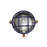 Wandleuchte au&szlig;en Echt-Messing Glas D: 24 cm rund IP64