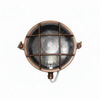 Außenwandlampe Messing massiv Glas Ø 24 cm...