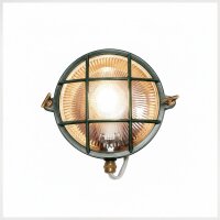 Au&szlig;enlampe Wand Messing Glas D: 24 cm rund IP64...