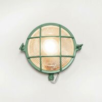 Wandlampe au&szlig;en Messing Glas E27 IP64 rund D: 24 cm
