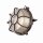 Außenlampe Wand Echt-Messing Glas rund D: 22 cm IP64