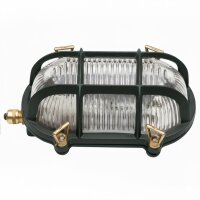 Au&szlig;enleuchte Wand Messing massiv Glas E27 IP64 B:...