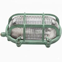 Au&szlig;enleuchte Wand Messing massiv Glas 18 cm breit IP64