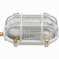 Wandlampe außen Messing massiv Glas 18 cm breit IP64