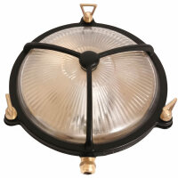 Wandlampe außen Messing massiv Glas Ø 21 cm...