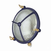 Wandleuchte au&szlig;en Messing Glas E27 IP64 &Oslash; 21...