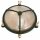 Kellerleuchte Echt-Messing Glas E27 IP64 D: 21 cm rund