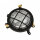 Außenwandlampe Messing massiv Glas rund Ø 14 cm IP44 G9