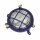 Außenlampe Wand Messing Glas G9 IP44 Ø 14 cm rund Blau