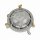 Kellerlampe Echt-Messing Glas G9 IP44 rund Ø 14 cm Grau