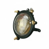 Wandlampe außen Echt-Messing Glas D: 14 cm IP44...