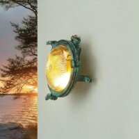 Außenwandleuchte Glas Messing G9 IP44 Ø 14...