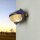 Wandlampe außen Echt-Messing Glas B: 21 cm IP64 Blau