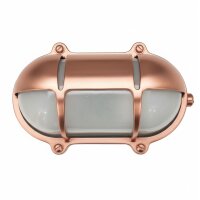 Au&szlig;enlampe Wand Glas Echt-Messing E27 IP64 B: 21 cm