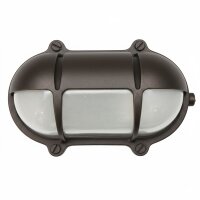 Kellerlampe Messing Glas E27 IP64 B: 21 cm Maritim