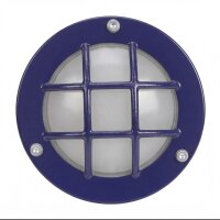 Kellerleuchte Echt-Messing Glas G9 IP64 D: 14 cm rund