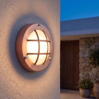 Au&szlig;enlampe Wand Messing Glas D: 14 cm IP64 in...