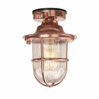 Außenleuchte Glas Echt-Messing E27 IP54 Ø 16...