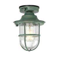 Deckenlampe außen Echt-Messing Glas Ø 16 cm...
