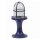 Sockelleuchte Messing massiv Glas 25 cm IP64 Blau E27