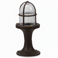 Wegeleuchte Echt-Messing Glas 25 cm hoch IP64 E27