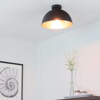 Moderne runde Deckenlampe Schwarz