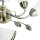 Florale Deckenlampe mit Glasschirm Weiß Bronze antik