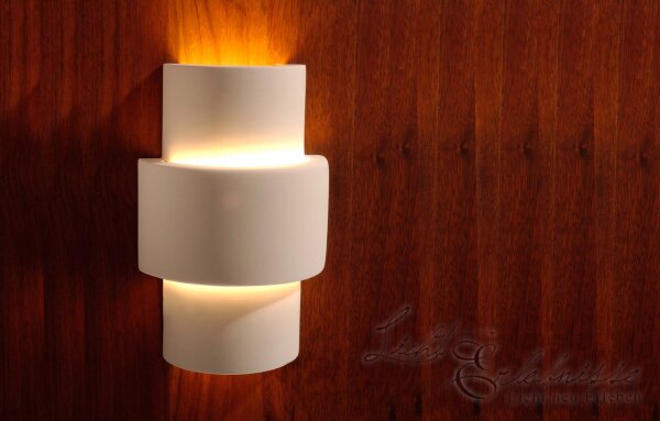 Elegante Wandleuchte Tacon Gips