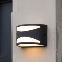 Wandlampe au&szlig;en IP44 Schwarz Wei&szlig; dekorativ...