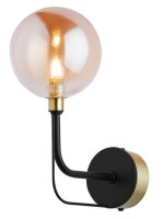Moderne Wandlampe Glas Kugel für G9 blendarm