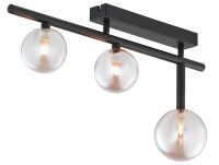 Metall Deckenlampe Glas in Bernstein inkl. LED G9